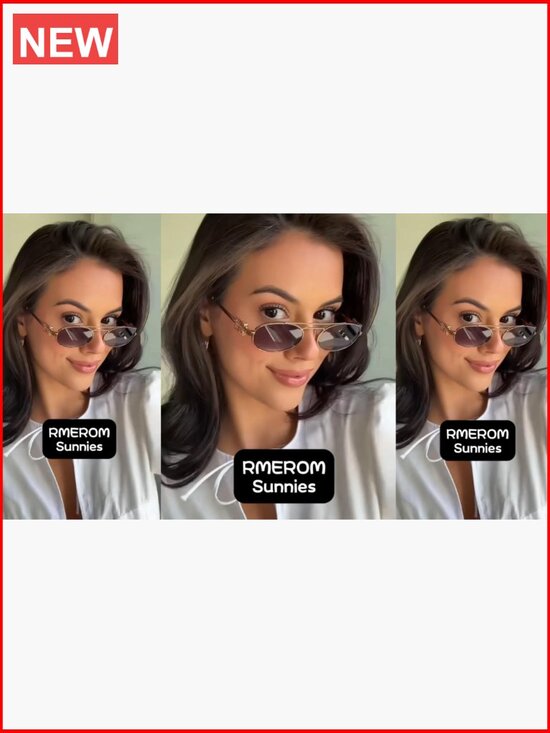 Retro Oval 90s Metal Sunglasses UV400 Protection Lightweight Vintage Sunnies